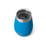 YETI Rambler 10 oz Wine Tumbler, Vacuum Insulated, Stainless Steel with MagSlider Lid, Big Wave Blue, 21071502663