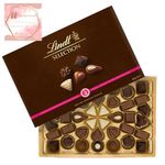 Lindt Lindor Gifts Selection Fine Continental Chocolate Box Extra Large - 40 Assorted Milk, Dark And White Chocolates, 427g - Sharing Box - For Him Or Her On Valentines Day, Christmas, Birthday