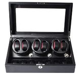 Medetai� Watch Winder LT Wooden Automatic Rotation 6+7 Watch Winder Storage Case Display Box