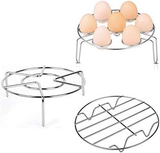 Konrisa Stainless Steel Steam Rack for Instant Pot Cooking Trivet Rack Holder Egg Steamer Basket Trivet Food Stand Air Fryer Rack for Pressure Cooker, Set of 3