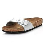 Birkenstock Madrid, Unisex-Adults Sandals, Silver (Silver), 7.5 UK (41 EU)