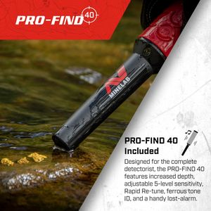 MINELAB Equinox 900 Metal Detector Bundle – Multi-Frequency, PRO-FIND 40