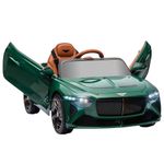 HOMCOM Bentley Bacalar Licensed 12V Kids Electric Ride-On Car with Remote Control, Powered Electric Car with Music, Horn, Lights, Suspension Wheels, for Ages 3-5 Years - Green