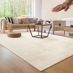 Paco Home Living Room Rug Fluffy Washable in Short Pile Soft, Size:300x400 cm, Colour:Cream