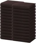 Homaxy 100% Cotton Waffle Weave Kitchen Dish Towels 24-Pack, Dark Brown