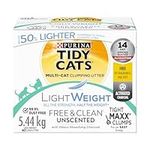 Tidy Cats Free & Clean Cat Litter, LightWeight Unscented Multi-Cat - 5.44 kg Box