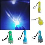 Zokcy® (Pack of 6 Pcs Mini Small Plastic Torch with Lanyard for Kids/Plastic LED Flashlight Torch/Beautiful Attractive Good Gift Item/Torch for Kids Playing/Easy for Small Hands to Grip