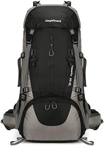 HongXingHai 70L Camping Hiking Backpack with Rain Cover Waterproof Backpacking Backpack for Hiking Treeking Climbing Outdoor, Black, 70L, Hiking Backpack