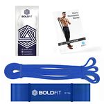 Boldfit Natural Rubber Heavy Resistance Band for Workout Set Exercise&Stretching Pull Up Bands for Home Exercise for Gym Men&Women Resistance Bands Loop Bands Toning Bands Blue (60-75 Kg)