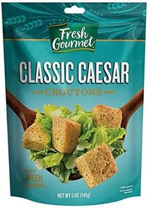 Fresh Gourmet Premium Croutons Crunchy Salad Topper, Classic Caesar, 5 Ounce (Pack of 6)