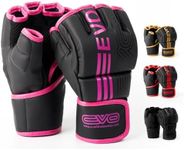 EVO Fitness Matte Black MMA Gloves 