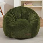 MAXYOYO Bean Bag Chair for Kids, Shell Shaped Bean Bag Couch for Boys and Girls, Toddler Chair Bean Bag Sofa for Playroom, Nursery Room, Green