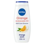 NIVEA Indulgent Moisture Orange Shower Cream, (250 ml, Pack of 6), Moisturising Shower Gel with Avocado Oil Luxurious Body Wash for Women, Body Wash