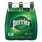 Perrier Carbonated Natural Spring Sparkling Water, Original, 1L Plastic Bottle, 6 Bottles Total - PACKAGING MAY VARY