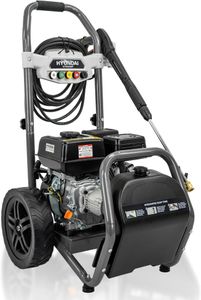 Hyundai 3400 PSI Petrol Jet Washer – 210cc Engine, 10m Hose, Detergent Tank
