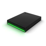 Seagate Game Drive for Xbox, 4TB, External Hard Drive Portable, USB 3.2 Gen 1, Black with built-in green LED bar, Xbox Certified, 3 year Rescue Services (STKX4000402)