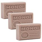 Label Provence Nature Label Provence Savon de Marseille - French Soap with Organic Olive Oil and Shea Butter - Monoi Fragrance - 3 x 125 Gram Bars