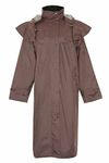 Womens Long Riding Coat Ladies Waterproof Full Length Jacket (14, Brown)