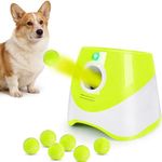DRM Automatic Dog Ball Launcher, Automatic Balls Thrower with 6 Balls for Dog Pet, 10-40 ft Throw Distance, Interactive Pet Toys for Small and Medium Dogs, Pet Launchers Throwing (Green)