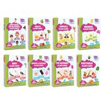 ToyMagic Flash Card Pack of 8|Educational & Stem Toy|Easy Learning Fun|English Alphabets, Numbers, Animals, Fruits & Vegetables|Shape & Color Cards|Reading Picture|Birthday Gift For Kids|Made In India