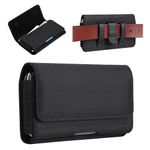 Nylon Cell Phone Holster Belt Clip Case with Card Slot for iPhone 15 Pro, 14 Pro, 13 Pro, 12 Pro, 11 Pro, SE 2022, XS, X, iPhone 15/14 / 13/12 / 11 / XR / 8 / Galaxy S23 S22 S21 (5.2/6.1)