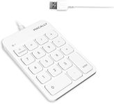 Macally USB Numeric Keypad | Wired Number Pad | External Number Pad for Laptop Computer Desk PC Mac (Perfect for Data Entry) 10 Key USB Keypad