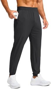 Soothfeel Men's Joggers with Zipper Pockets Golf Joggers Lightweight Sweatpants Athletic Workout Pants for Men Track 30" (Black, XS)