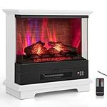 COSTWAY Electric Fireplace with 3-S