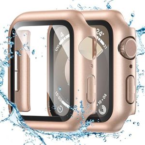 Tensea for Waterproof Apple Watch Screen Protector Case 41mm Series 9/8/7 Accessories, iWatch Protective Face Cover with Tempered Glass Film for Women Men, Bumper Case for iPhone Watch 41 mm