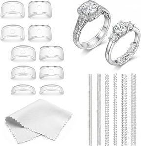 Ring Sizers for Loose Rings,Invisible Ring Size Adjuster Guard Spacer Tightener Resizer for Women and Men (Transparent 14Pcs)