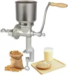 Heavy Duty Cast Iron Manual Grain Mill & Coffee Grinder - Dry/Wet Grinding for Wheat, Corn