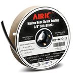 AIRIC 3/8in Industrial Heat Shrink Tubing Roll, 50 Feet 3:1 Heat Shrink Tube Adhesive Lined - Dual Wall Tube - Marine Heat-Shrink Tubing, Black