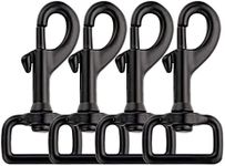 Swivel Clips Snap Hooks Black Heavy Duty Dog Leash Clips Dog Leash Clasp Dog Leash Snaps Hooks Trigger Clip Trigger Snaps 1" 4pcs