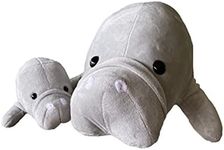 Mother and Baby Manatee Plush Toy Set | Super Soft Stuffed Animal | Cute Plushies for Kids’ Bedroom or Playroom | 15-in Manatee Stuffed Animals for Girls & Boys | Sea Animal Toys by Exceptional Home