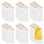 30 Pack Plastic Clothes Covers 60x90 cm Hanging Garment Bags Clear Clothes Bags Dry Cleaning Bags Dust-proof Garment Protector Covers for Shirt Jacket Suit Sweater