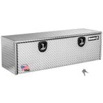 Buyers Products 1705115 Diamond Tread Aluminum Underbody Truck Tool Box W/Compression Latch, 18 x 18 x 60 Inch, Made in the USA, Truck Box For Storage & Organization, Durable Job Box for Truck