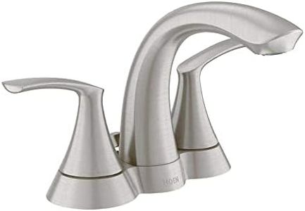 Moen WS84550SRN Darcy Robinet de salle de bain avec 2 poignées Chromé brossé