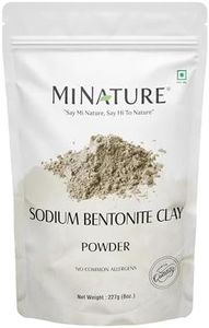 Sodium Bentonite Clay powder by mi nature | Indian Healing Clay | 227g(8oz) | Detoxifying |Deep Pore cleansing|Rejuvenation |Reduces Blemishes and Dark Spots | Face Mask, Body Mask, Detox Bath