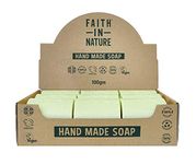 Faith In Nature Natural Aloe Vera Hand Soap Bar Box Set, Rejuvenating, Vegan & Cruelty Free, No SLS or Parabens, 18 x 100g