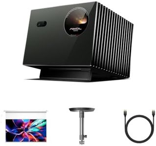 Hidden Pro Picture Cinema Solution:AWOL Valerion Pro2 4K Laser Projector with 135"PureVision Motorized Projector Screen and Ceiling Mount&HDMI Cable 12m