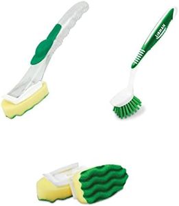 Libman All-Purpose Scrubbing Dish Wand Bundle with Kitchen Brush and Two Sponge Refills