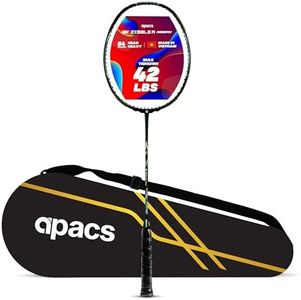 Apacs Z-Ziggler Reborn (Unstrung, 42 LBS High Tension) Max Energy & Power | Slim Shaft | Made in Vietnam | 100% Japanese Graphite Badminton Racket with Free Full Cover (Black)