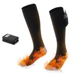 Bourske Heated Socks for Men & Women - Rechargeable Battery 4000 mAh, Electric Foot Warmers for Winter Skiing, Running, Hiking,Cycling