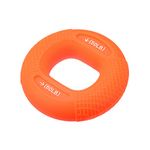 uxcell Hand Grip Strengthener, 3.07" 50-60 Lbs Silicone Rings Fingers Forearms Exercise Grip Trainer for Rock Climbing Athletes Workout, Orange