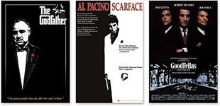 Close Up Gangster Movies Poster Set of 3 The Godfather, Scarface, GoodFellas (61cm x 91,5cm)