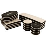 Super Sliders Assorted Reusable Felt Furniture Sliders for Hard Surfaces, Beige (20 Pack)