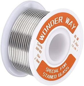 Sn60/Pb40 Tin Lead Solder Wire For Stained Glass 2.0mm Dia No Flux Welding Soldering Tin By Wonderway (3.2oz)