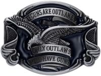 TYWestyles Belt Buckles for men women - Western Cowboy Belt Buckle American Flag and Eagle Belt Buckle (Antique Silver Eagle Buckle, Medium)