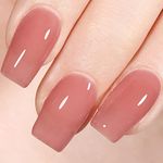 AILLSA Gel Nail Polish-Red Jelly Gel Nail Polish Translucent Red Soak Off U V Natural Gel Nail Polish Neutral Nail Polish Gel for Nail Art French Manicure Salon DIY at Home 0.51 Fl Oz GB57