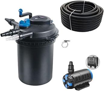 AquaOne Kit de filtration pour bassin N° 53 CPF 10000 - Filtre sous pression réglable - 18-80 W - Pompe de bassin de taille jusqu'à 12000 l - Tuyau d'étang